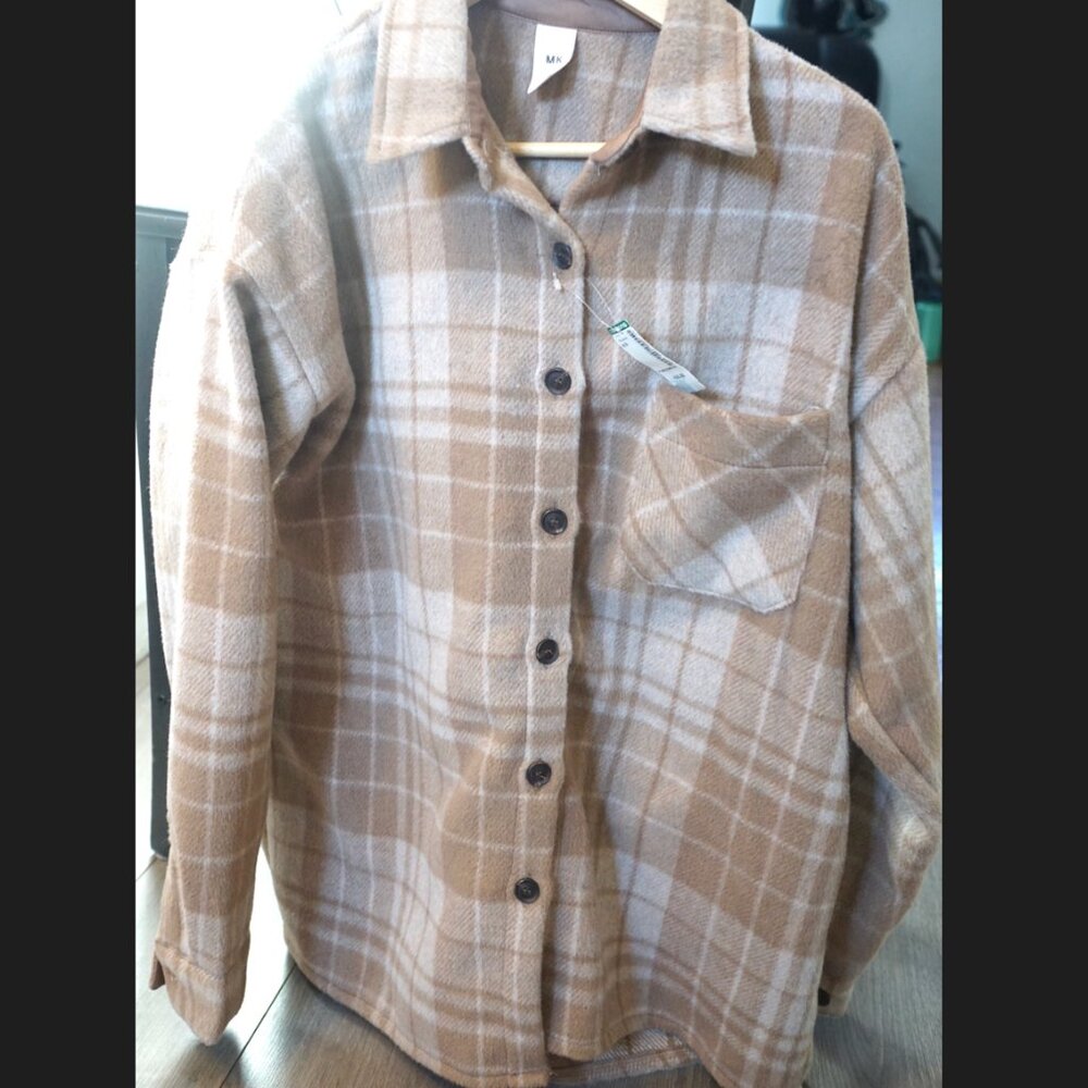 Super cozy MK made in Korea button up flannel - Picture 7 of 8